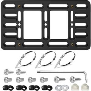 Front License Plate Bracket Holder for Audi 2000-2025 A3 A4 A5 A6 A7 A8 Quattro Sportback Allroad Q3 Q5 Q7 Q8 Premium Prestige S RS Series Bumper Car Plate Frame Mounting Kit