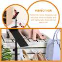 Angoily Shoe Display Stand, 2 Pack Adjustable High Heel Metal Shoe Riser Stand Stainless Steel Sandals Height Rack for Store Shopping Malls, Home, Organizers and Storage Sneakers , Black