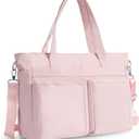 Tote Bag for Women, Lightweight Puffy Tote Bag Quilted Handbag Shoulder Bag for Travel, Work, Gym (Pink)