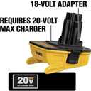 DEWALT Battery Adapter 18V to 20V, For Drills, Sanders and More, Charger Not Included (DCA1820)