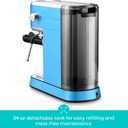 CASABREWS CM5418 Espresso Machine 20 Bar, Compact Espresso Maker with Steam Milk Frother, Stainless Steel Coffee Machine with 34oz Removable Water Tank for Cappuccino, Small Latte Machine, Blue