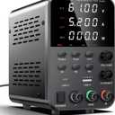 DC Power Supply Variable, 60V 5A Adjustable Switching Bench Power Supply with Memory Storage & USB/Type-C Quick-Charge,High Precision 4-Digit LED Display,Encoder Adjustment Knob