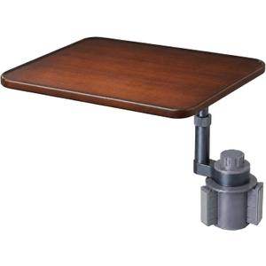 Car Cup Holder Tray Table, 360°Rotating Adjustable Car Desk for Eating & Laptop, Walnut Wood Cup Holder Tray, Fits Round Cup Holders 2.6"-3.65", Compatible with Tesla Model 3/Y/S and Most Vehicles