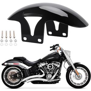 Motorcycle Short Mudguard Front Fender ABS Plastic Wheels Wrap Fit for Harley Softail M8 Fatboy FLFBS FLFB 2018-2024