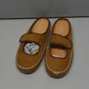 QIY Mules for Women Mary Jane Flats Womens Clogs Slippers Slides Walking Casual Office Shoes (6, Brown)