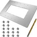 Wide mouth Pool Skimmer Repair Kit 304 Stainless Steel plate 18 .75"W 12.25"H Compatible with Hayward Swimline JED Pool Tools Jacuzzi Pacfab Water Xmnbl 1091WM,XJJ wide mouth Pool Wall Repair Panel