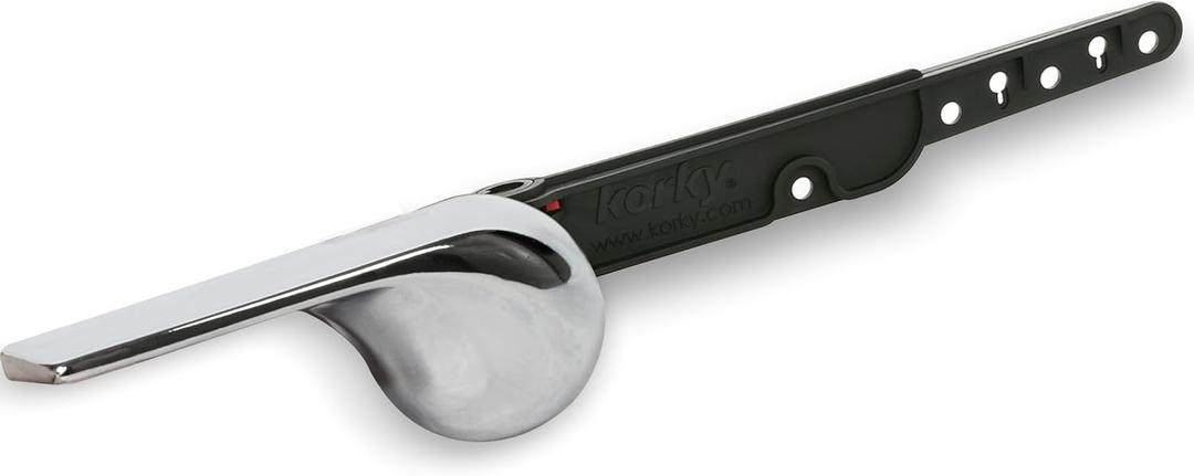 Korky 6052BP StrongARM Tank Lever, Universal to Fit Front, Angled, Side, Left and Right Mount Toilets, Chrome, Wave Style