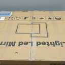 26x32 Inch Bathroom Mirror with Lights, CRI 90+, 3 Colors, Dimmable, Front and Backlit, Top Tempered Glass with Acrylic Side, Anti-Fog, Rotatable LED Mirror for Bathroom, Memory Function