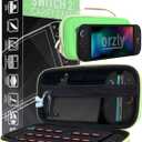Orzly Case Compatible with Nintendo Switch 2  Protective Travel Carry Case with Screen Padding, Game Card & microSD Slots, Zipped & Open Pockets for Accessories  7.9" Gift Boxed (Zel)