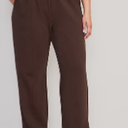 Old Navy Dynamic Fleece Wide-Leg Trouser Pants Womens (Brown, Medium)