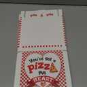 50 Pcs Valentines Heart Mini Pizza Box Square Cardboard Pizza Box Small Cookie Boxes for Valentine Celebrations Party Favors Birthdays Weddings,(6.3 x 6.3 x 0.9 Inches)