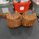 2 Pack Solar Lanterns Outdoor Waterproof, Rattan Solar Lights for Yard, Outdoor Garden Lights, Hanging Lanterns Decorative Birthday Gifts for Mom Grandma, Outdoor Lanterns for Porch Patio Pathway