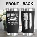 3 x Retirement Gifts for Men Women 2025, Teacher, Coworkers Leaving, Funny, Happy Retirement, Goodbye Gift, Farewell Gifts For Coworkers, 20oz Coffee Tumbler (Black)