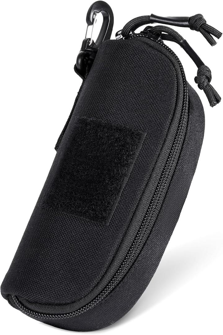 Tactical Molle Glasses Case, Shockproof Eyeglass Pouch, Sunglass Case Hard Shell Protects Glasses