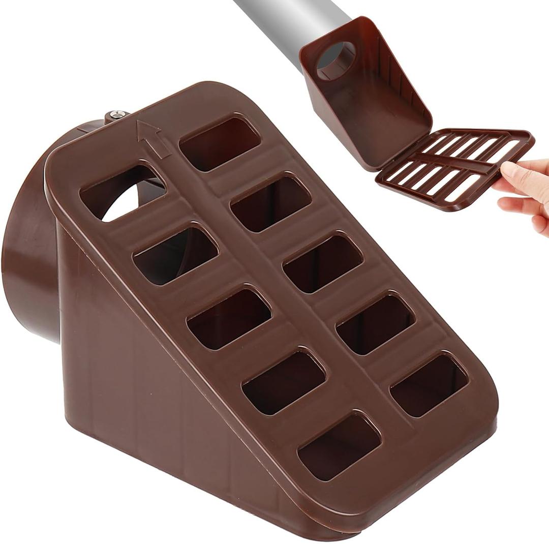 Lawn Grate Yard Drain,Angled Drainage GrateYard Drain Grate Emitter, Angled Drain Cover for Gutter Downspout Extensions (Brown)