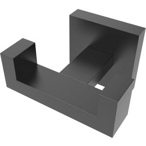 Ruacq Double Towel Hooks for Bathrooms, Heavy Duty Stainless Steel Square Bathroom Hooks, Wall Mounted Towel Hanger for Robe & Coat, Ideal for Kitchen, Bedroom, and Hotel Use(Matte Black)