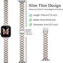 STIROLL Thin Replacement Band Compatible for Apple Watch 38mm 40mm 41mm 42mm(Series 11 10), Stainless Steel Metal Wristband Women Men for iWatch Ultra SE Series 9 8 7 6 5 4 3 2 1, Silver Rose Gold