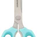 Farberware Comfort Grip Kitchen Scissors, 2 Pack, Aqua and Gray (Aqua and Gray)
