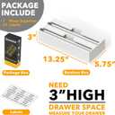 SpaceAid WrapNeat 2 in 1 Wrap Organizer with Cutter and Labels, Plastic Wrap, Aluminum Foil and Wax Bamboo Dispenser for Kitchen Storage Organization Holder for 12" Roll (White)