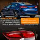 Outer Tail Light for 2017-2018 Hyundai Elantra, Tail Light Assembly Left Driver Side Taillight, Rear Brake Lamp with Side Marker Lamp, OEM# 92401-F3000, 1 PC