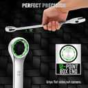 SWANLAKE GARDEN TOOLS 30-Piece Combination Wrench Set, Metric & SAE (8-22mm & 1/4 to 1-1/16),12-Point Open End Standard Wrench Set, Mechanics Wrenches Sets, Chrome Vanadium Steel with Storage Rack