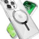 Speck Clear iPhone 15 Pro Case - Slim, Built for MagSafe, Drop Protection Grip - Scratch Resistant, Anti-Yellowing, 6.1 Inch Phone Case - GemShell Grip Clear