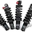 JFOYH Coil+Oil Shock Absorber Adjustable Damping Hydraulic Rear Shocks For MTB/E-Bike/Scoters, 125MM/150MM/165MM/190MM 550LBS/1000LBS/1500LBS