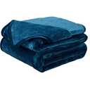 Soft King Size Blanket Warm Fuzzy Microplush Lightweight Thermal Fleece Blankets for Couch Bed Sofa,90x108 Inch, Peacock Blue