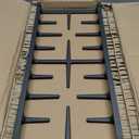 Stove Grates for GE Gas Stove Burner Grate Range Oven Rack WB31X27150 WB31X27151 Replacement Parts Cast Iron Flat Plate General Electric Cooktop 3 Pack