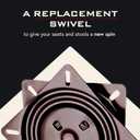 Bar Stool Swivel Plate Replacement - Automatic Return Swivel - 7 Inch Square - Commercial Grade Chair and Stool Replacement Parts - Made in USA