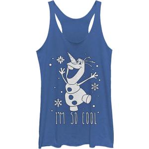 Fifth Sun Women's Frozen So Cool Tri-Blend Racerback Layering Tank (Large, Royal Blue Heather)