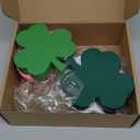 12 Pcs Valentines Day Decor and St. Patrick's Day Decorations Heart Wood Sign and Shamrock Wooden Table Centerpieces Tiered Tray Decor for Home Kitchen Office