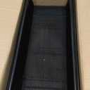 MOOACE Slim Storage Cart, 4 Tier Rolling Kitchen Shelving Unit on Wheels Mobile Narrow Cart with Wooden Tabletop for Bathroom, Laundry Narrow Places, 16.6''x 7.3''x 31.1''inch (Black)