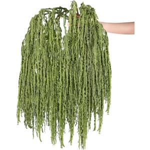 Suncalla 12 Pcs Bright Green Spring Natural Dried Amaranthus Hanging Flowers Amaranthus Artificial Flowers for Wedding Arch Bouquet Floral Garland Wall Home Decoration (23 Inch)