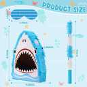 Libima Small Shark Piata 16.5 Inch Piatas for Birthday Party Decorations Shark Themed Party Supplies with Piata Blindfold and Bat for Kid Adult