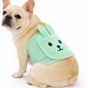 Cute Belly Bands for Male Dogs with 3D Ears, Washable Reusable Dog Diaper, Breathable Mesh Wrap for Training & Incontinence, Adjustable Comfort FitGreen-M