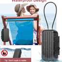 LOFICOPER Portable Lock Box, Beach Security Box for Travel, Anti-Theft 4-Digit Combination Lock Box, Cash Box with Removable Wire Rope for Dorm, Gym, Travel, Hotel, Office