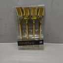 Novelty Modern Flatware, Cutlery, Disposable Plastic Dinner forks Luxury Gold 32 Count