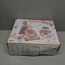 QDRAGON 3 in 1 Baby Walker and Activity Center for Girl, Learning to Walk, Sit to Stand, Early Educational Push Toys with Music Panel for Infant Toddler 12+ Months Pink