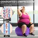 Ailaka Zipper Compression Socks for Women Men, 20-30 mmHg Open Toe Compression Socks Knee High, Ted Hose Compression Stockings for Edema, Varicose Veins