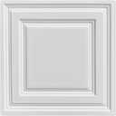 2ft x 2ft Drop Ceiling Tiles, White Icon Relief Ceiling Tiles 24 x 24in.Waterproof, Washable and Fire-Rated - Reusable - High-Grade PVC to Prevent Breakage Cover 48 Sq. Ft, Pack of 12 Tiles