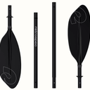 Coaster Kayak Paddle 4 Piece - Black