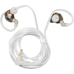 Gugxiom ZS10 Pro X in Ear Monitor Headphone, Silver Plated 0.75mm 2Pin Wired in Ear Earbuds Headphones, 1DD+4BA Hybrid Driver