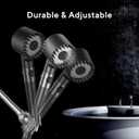 Filtered Shower Head with Handheld, High Pressure 5-Spray Showerhead & Power Wash - 59" Hose, Bracket, ON/OFF Switch & Replaceable Filter (Black)