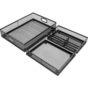 Office Drawer Organizer 3 Pack, Office Supplies Desk, Black Mesh Drawer Organizer Hold Pens & A4 Sized File, 12 x 9 Inches Visit the Store