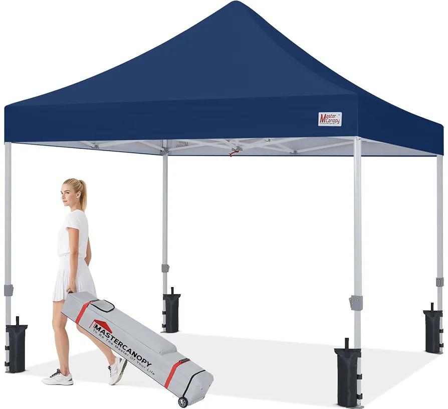 MASTERCANOPY Pop Up Canopy Tent Commercial Grade 10x10 Instant Shelter (Navy Blue)