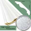 Ceiling Crown Molding Trim,12 Pack High Impact Polystyrene Decorative Molding, 48 Feet Total, Easy DIY Installation (48x2.2in,White)