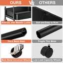 3 Tier Rolling Carts Metal Rolling Storage Cart Utility Carts with Lockable Wheels & Hanging Cups & Hooks Mobile Trolley Cart for Kitchen Bathroom Office Workshop