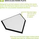 Champion Sports Home Plates Durable Molded Rubber Baseball/Softball Home Base, 15" X 16" X 1"