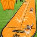 Spring Water Slip and Water Slide, 22ft *2 Lanes Slip Water Slides for Kids Backyards Ages 5-8 8-12 with Sprinkler and Inflatable Bodyboards, Summer Water Fun Toy for Outdoor Lawn Games Play